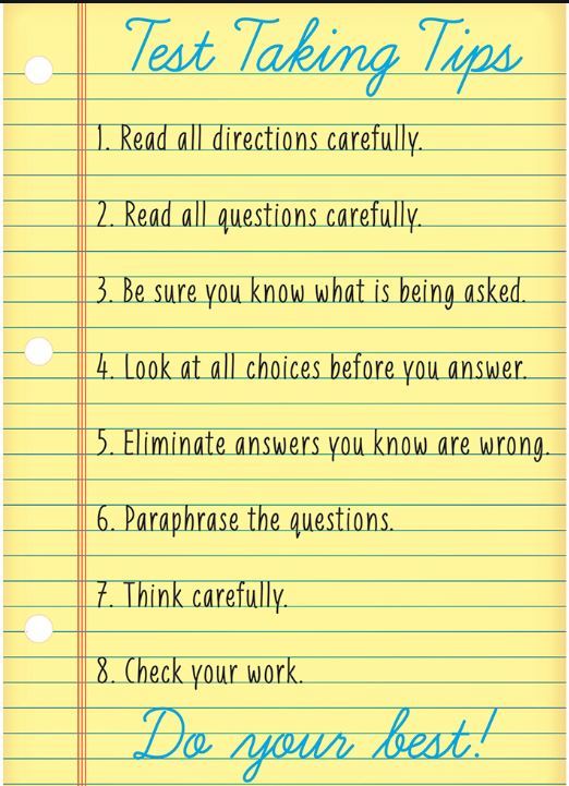 Test Taking Tips